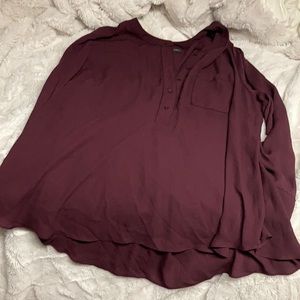 Lane bryant 26/28 plum colored blouse